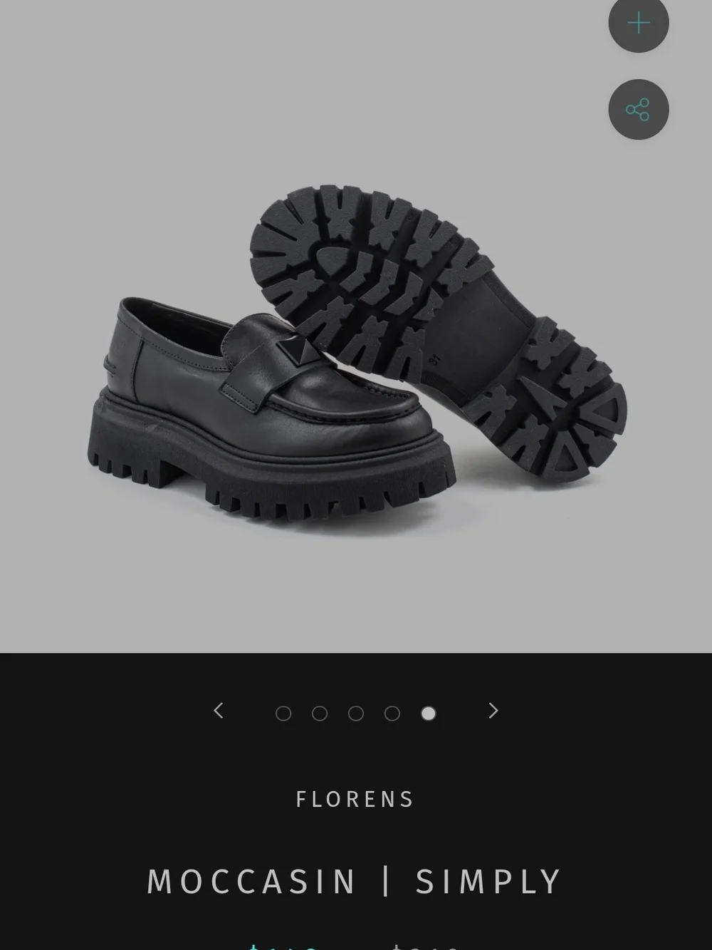 Black Chunky Lug Moccasin Loafers